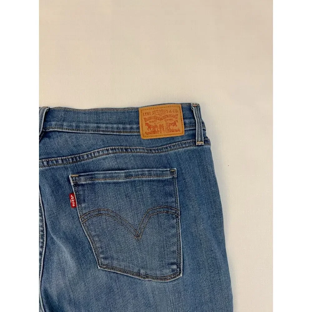 Levis 505 Jeans‎ Mens 33x32 Straight Ripped Inner Area Holes Denim Pants